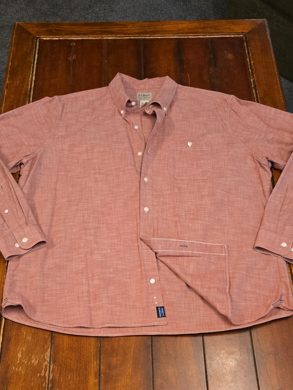 L.L. Bean Men’s Button-Down Shirt — Dusty Rose